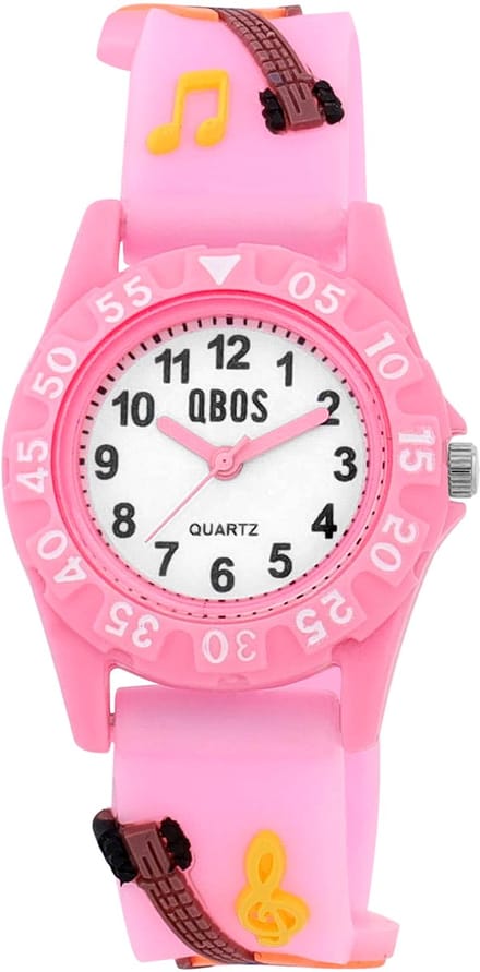 QBOS QBOS kinderhorloge van siliconen met muziekmotief, goed leesbaar
