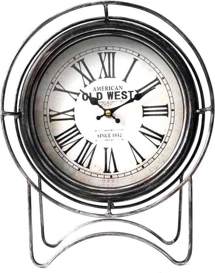 Mansion atmosphere Metalen frame tafelklok Old West