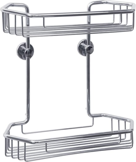tesa draadplank 2 manden chroom messing badkamer zelfklevend zonder boren – 40227