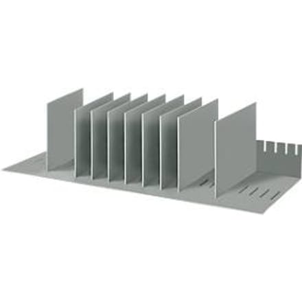 Sorteerstation, A4, polystyreen, voor kasten, 8 vakken, B 700 x D 275 x H 210 mm