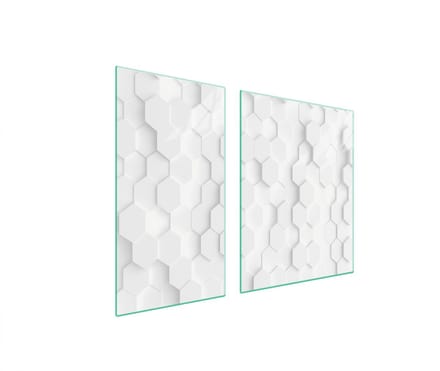 TMK ArtDeko - Snijplank - 90x52 cm - Boterwit - Glas