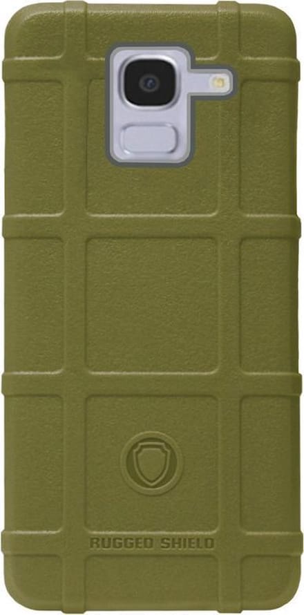 - RUGGED SHIELD Rubber Bumper Case Hoesje Geschikt voor Samsung Galaxy J6 Plus (2018) - Groen