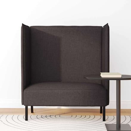 vidaXL - Hoog - rugbank - 101cm - Donkerbruin - Stof