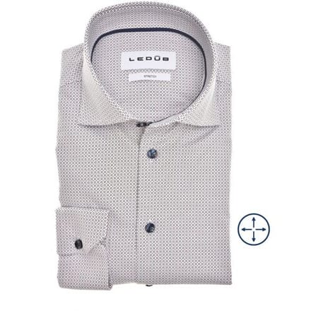 Ledûb Overhemd Sophisticated Spot Print Blauw / male