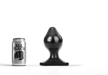 All Black Buttplug 17 x 9 cm - zwart
