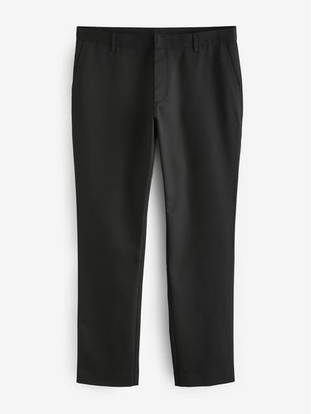 Next - Heren - Slim Fit - Modieuze broek zonder plooien - Zwart