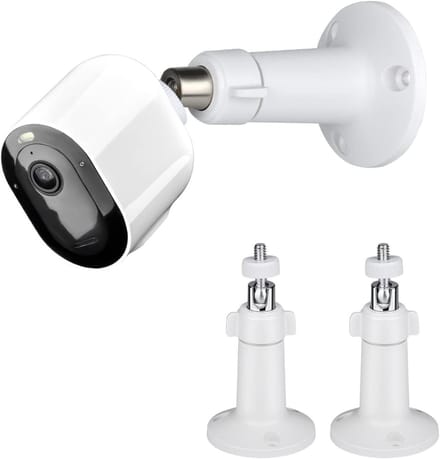Camera Wandhouder - Bevestiging Beugel - Beveiliging Monteren - Universele 1/4" aansluiting - 2 stuks - Wit