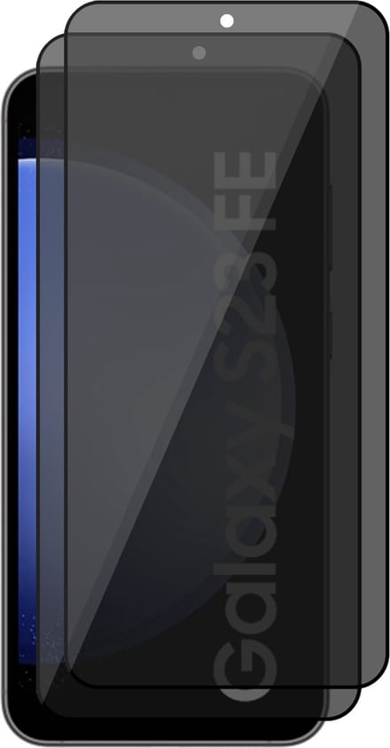 Privacy Screenprotector geschikt voor Samsung Galaxy S23 FE - 2x Volledig Dekkend Glas Screen Protector