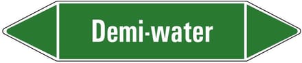 Demi-water leidingmarkering op vel 126 x 26 mm - 5 per vel