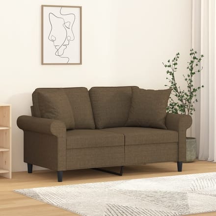 vidaXL - Sierkussens - 2 - st - 40x40 - cm - stof - bruin