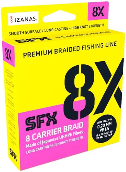 Sufix SFX 8x Hot Yellow | 275m 0.285mm Hot Yellow