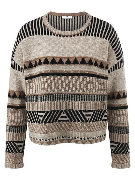 Trui ronde hals Van Peter Hahn beige
