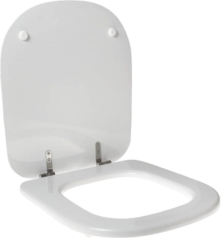 Duurzame Wc-bril voor Globo Genesis met RVS Scharnieren, Wit