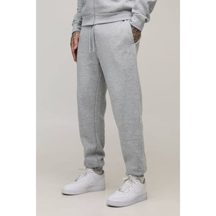Tall Basic Bm Signature Regular Fit Joggingbroek | Grey Marl | Size Small