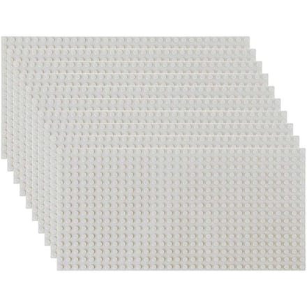 10 stuks 16x32 punten Klassieke Basisplaten DlY Plastic Bakstenen Basisplaten StadAfmetingen Bouwstenen Figuren Constructiespeelgoed 10pcs16x32 white