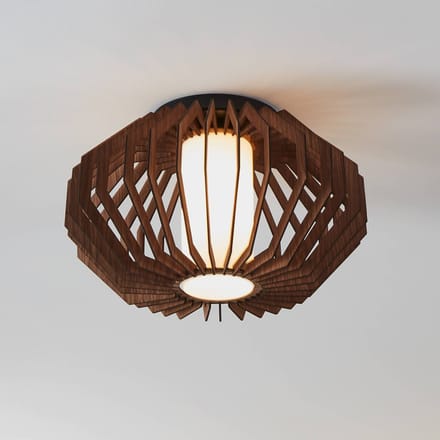EGLO Rusticaria Plafondlamp - E27 - Ø 45 cm - Zwart|Bruin|Wit