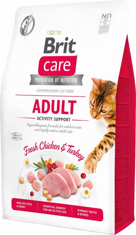 Brit Care Adult Activity Support Kalkoen&Kip - Kattenvoer - 2 kg