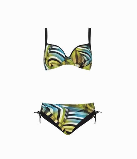 Sunflair Dames Bikini Set - Spacer Cups - Beugel Bikini - Multicolor Print - Groen/Blauw - 40- C-Cup
