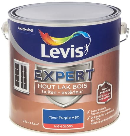 Levis - Expert Hout Lak Buiten High Gloss Mix - Clear Purple A80 - Mengverf - 2,5 L