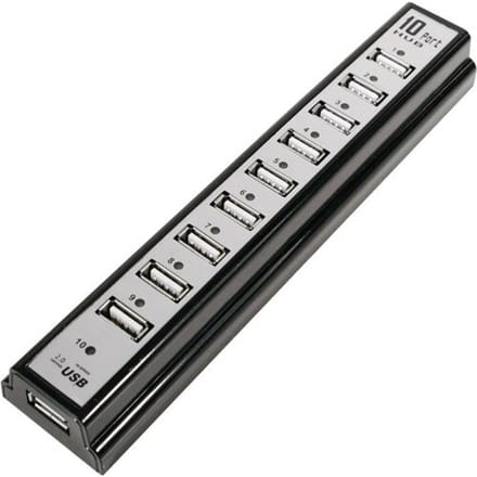 LogiLink UA0096 UA0096 USB-hub 10 poorten USB-A USB 2.0 480 MBit/s Zwart