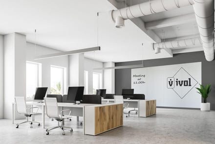 IVOL Complete whiteboardwand zonder rand (4 panelen) - 200x400 cm - Wit