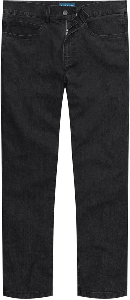 Boston Park - Heren - Jeans traveller-band 5-pocket regular fit - Zwart - Maat 32