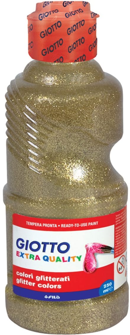 Giotto Bottle 250 ml Glitter paint Gold