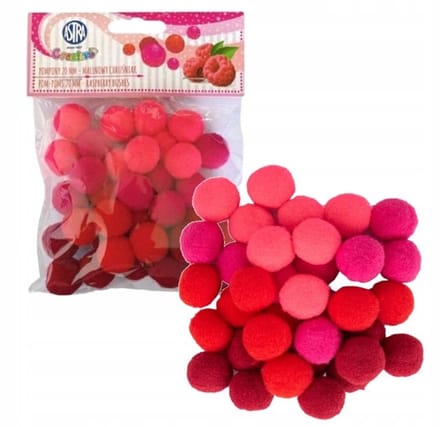 Kleurrijke Pompons 2cm - Roze Decoratie voor Knutselen