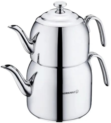 Korkmaz Droppa - RVS Turkse theepot - 3500 ml