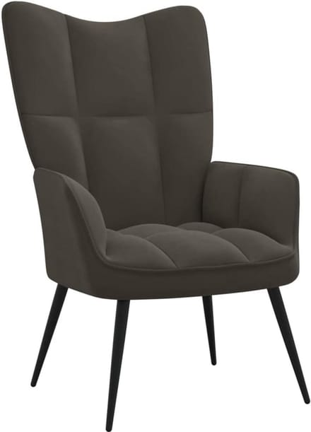 Comfortabele Relaxstoel met Voetenbank Fluweel