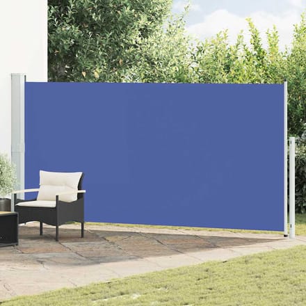 vidaXL Tuinscherm uittrekbaar 180x500 cm blauw