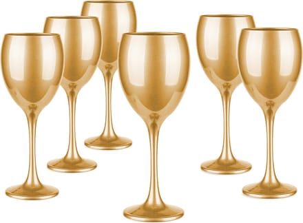 Glasmark Wijnglazen - 6x - Gold collection - 300 ml - glas