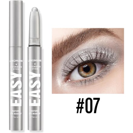 Metallic Parelmoer Oogschaduw Stick Shimmer Blauwe Oogschaduw Verhelderende Highlighter Oogschaduw Pen Waterdichte Eyeliner Make-up