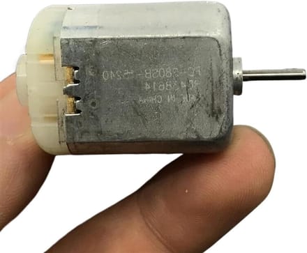 Elektrische Motor - DC Motor - Auto Uitrusting - Compact Ontwerp - 34 mm Lengte - Zilverkleurig