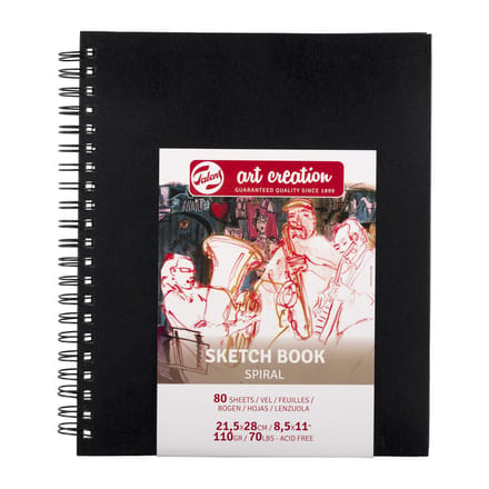 Schetsboek talens art creation 210x280mm zwart | 5 stuks
