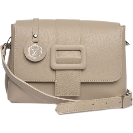 Luisa Vannini Beige Rundleer Tas