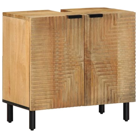 vidaXL - Wastafelmeubel - 62x33x58 - cm - massief - mango - bruin