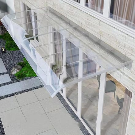 Deurraamluifel Polycarbonaat - Buitenluifel Overkapping - Bescherming tegen weer - Stoot- en belastbaar - 3 mm dikte - Transparant