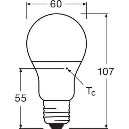 OSRAM LED lamp opaal E27 8W 827 6-pack