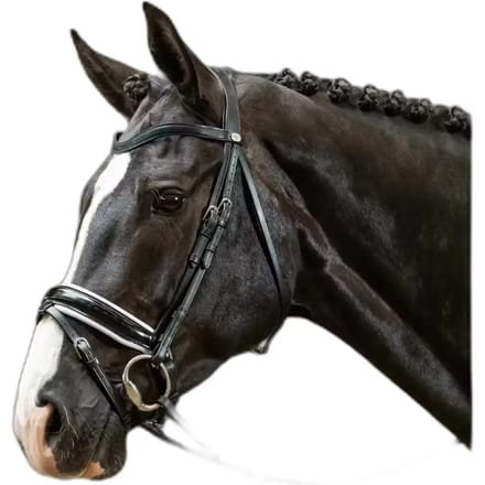 Breedte gecombineerde muserolle met glanzende afwerking en witte voering Dy'on