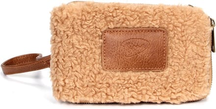 I'm Dutch Fluffy Teddy Etui Portemonnee Leuven Camel