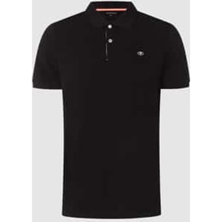 Tom Tailor - Piqué-poloshirt van katoen - Maat L - Black