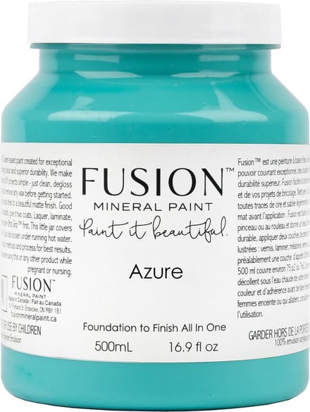 Fusion Mineral paint - meubelverf - blauw - acrylverf - Azure - 500ml