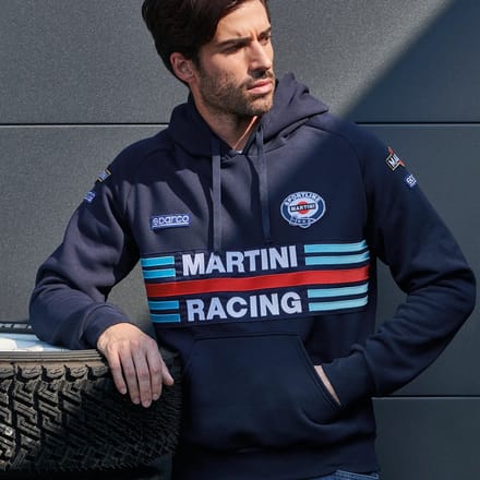 Men’s Hoodie Sparco MARTINI RACING Size L Navy Blue