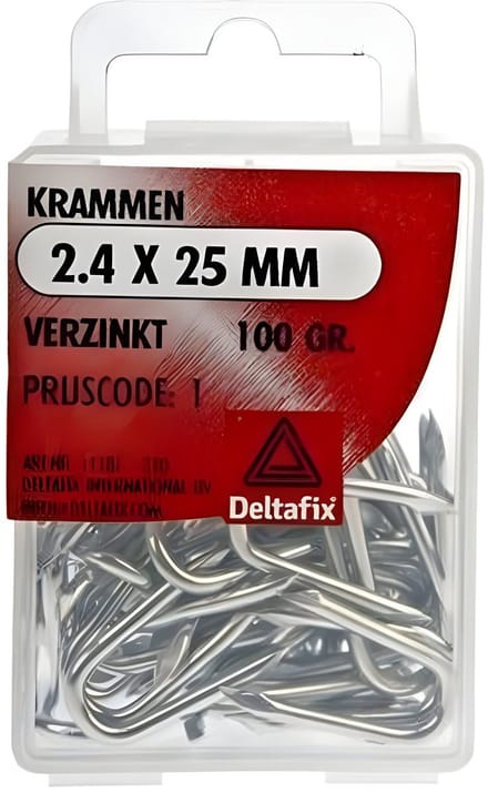 Deltafix - Krammen 2,4 25mm verz 100gr