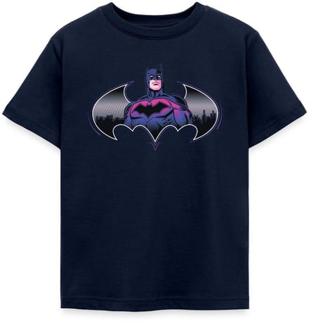 Batman Cool Ontwerp Met Logo En Roze Kostuum T-Shirt Kinderen