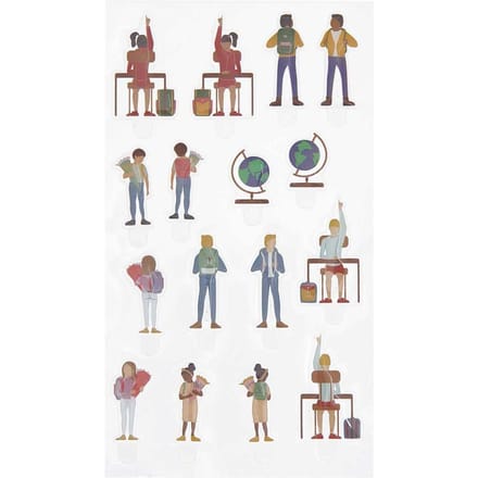 Rico Design Gel stickers "FIGURICO" - Schoolgaande kinderen
