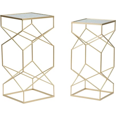 Tafel Glassy Set 2 Pcs 31,5×31,5×68 cm