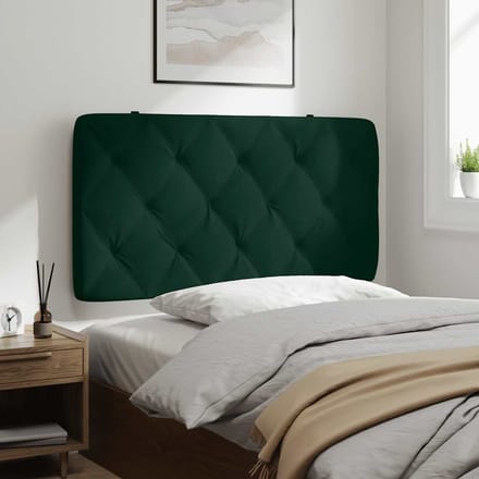 vidaXL - Hoofdbordkussen - 100 - cm - fluweel - donkergroen