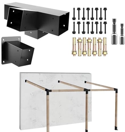 Pergola Kit 4x4 - Stevige Stalen Beugels voor Tuin en Buitentoepassingen